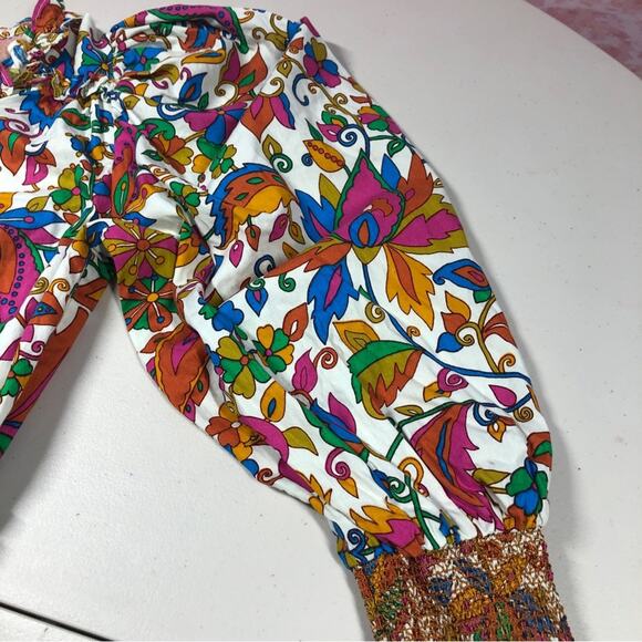 House of Harlow 1960 floral tiered ballon sleeve dress Small - Picture 4 of 10